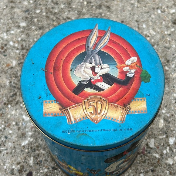 Vintage Tin Happy Birthday Bugs Bunny Warner Bros 50th Anniversary 1989 - Picture 2 of 6